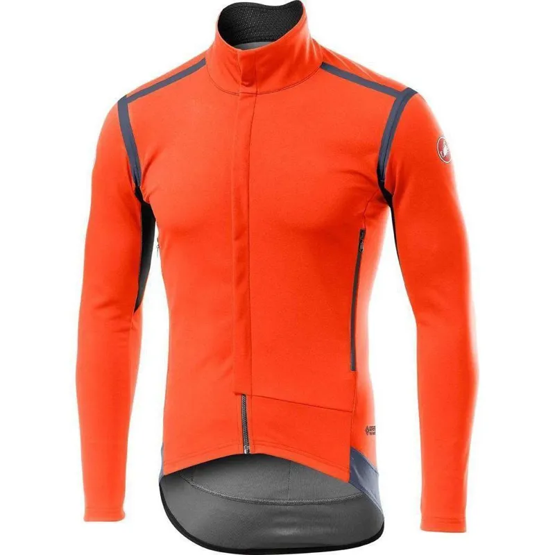 Castelli Perfetto RoS Mens Long Sleeve Jacket in Orange