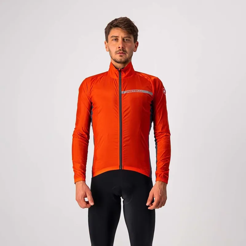 Castelli Squadra Stretch Mens Jacket in Red