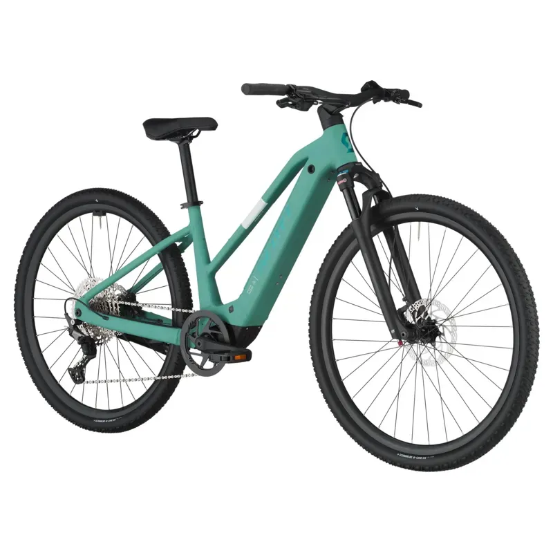 Scott Passage 20 Slope eHybrid Bike in Aventurine Green-1