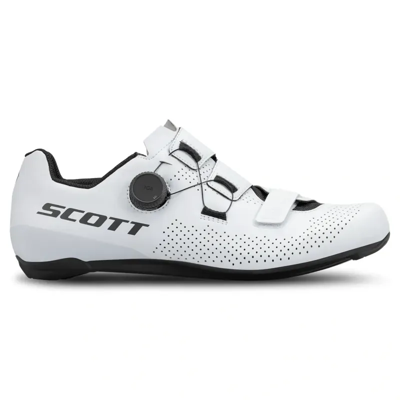 Scott Women's Road Team Boa Shoes in White/Black-1