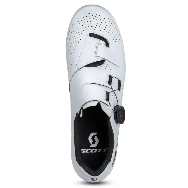 Scott Women's Road Team Boa Shoes in White/Black-4