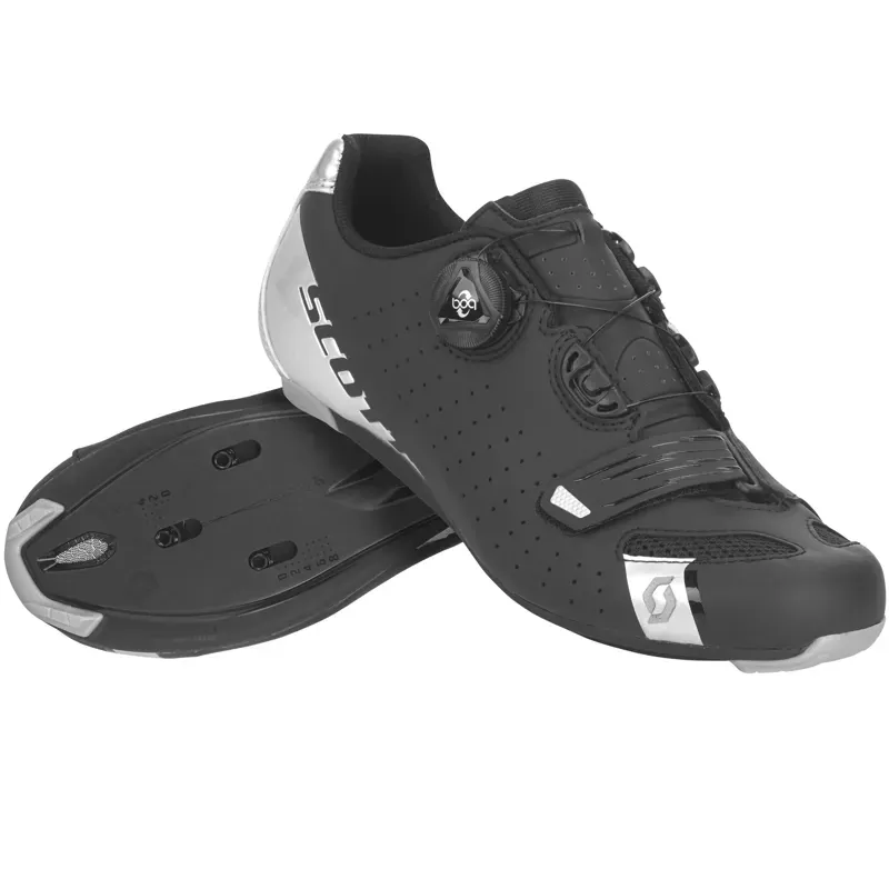 Scott Women's Road Comp Boa Shoes in Matt Black/Silver