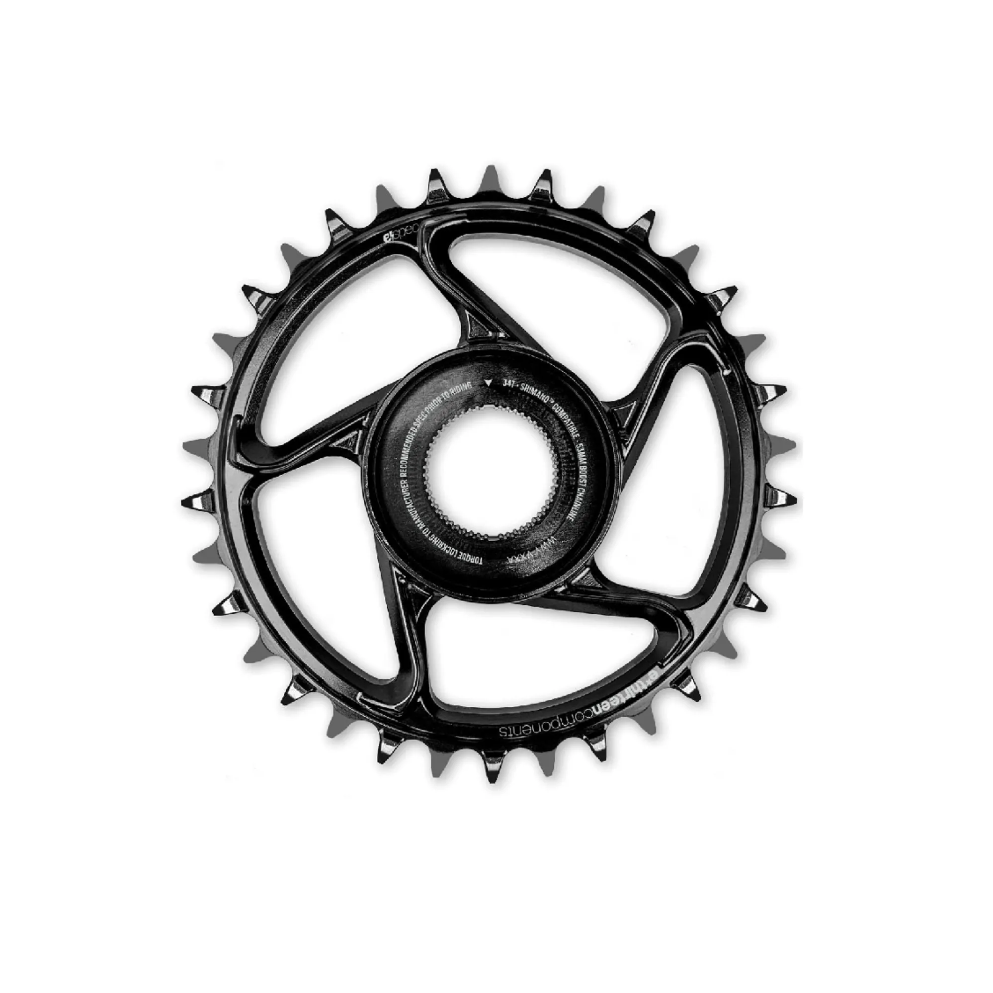 EThirteen Bosch CX Direct Mount 38 tooth Aluminium Chainring in Black