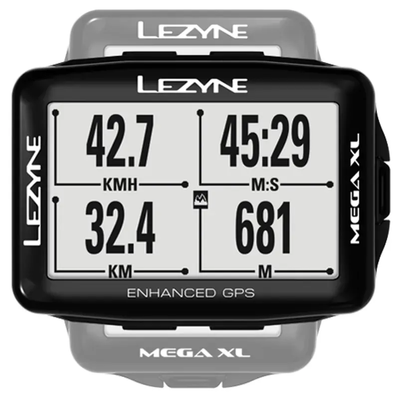 Lezyne - GPS - Black mega xl