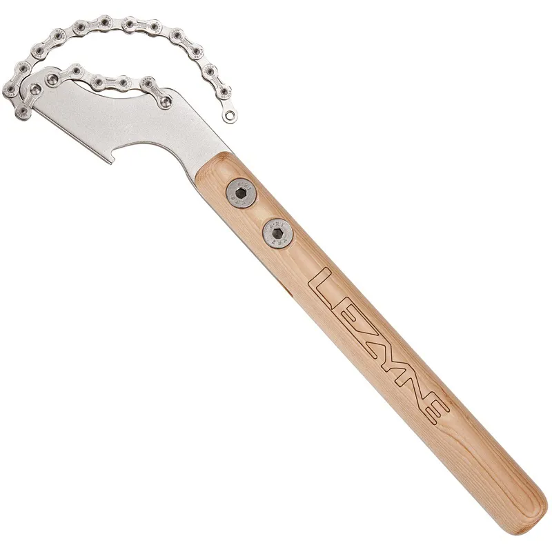 Lezyne Classic Wooden Handled Chain Whip in Brown