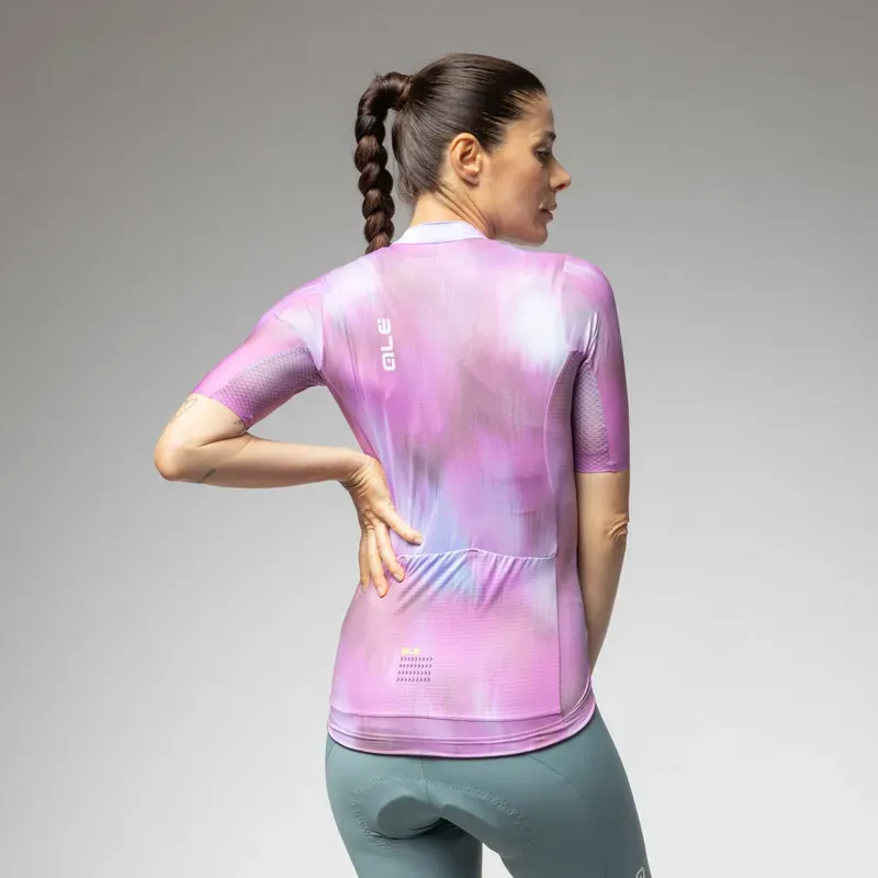 Ale Clothing Argon PR-E Womens Short Sleeved Jersey in Pink-1