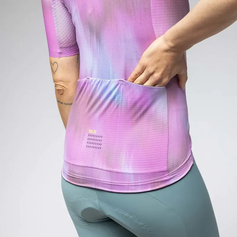 Ale Clothing Argon PR-E Womens Short Sleeved Jersey in Pink-5