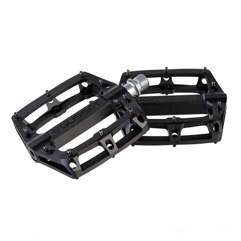 Gusset Slim Jim CNC Pedals in Stealth Black