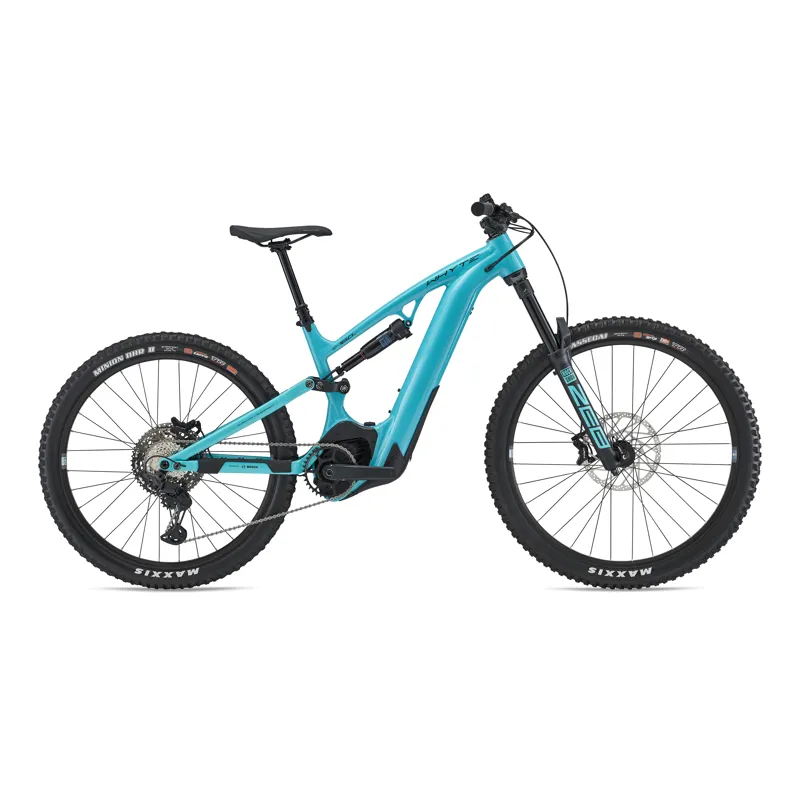 2023 Whyte E-160 S MX eMountain Bike in Turquoise/Black/White