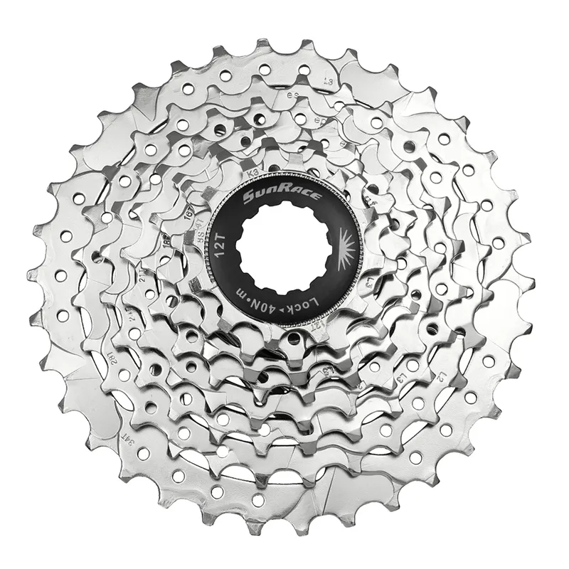 Sunrace M66 Super Fluid Drive 8-speed 11-32-tooth Cassette in Silver