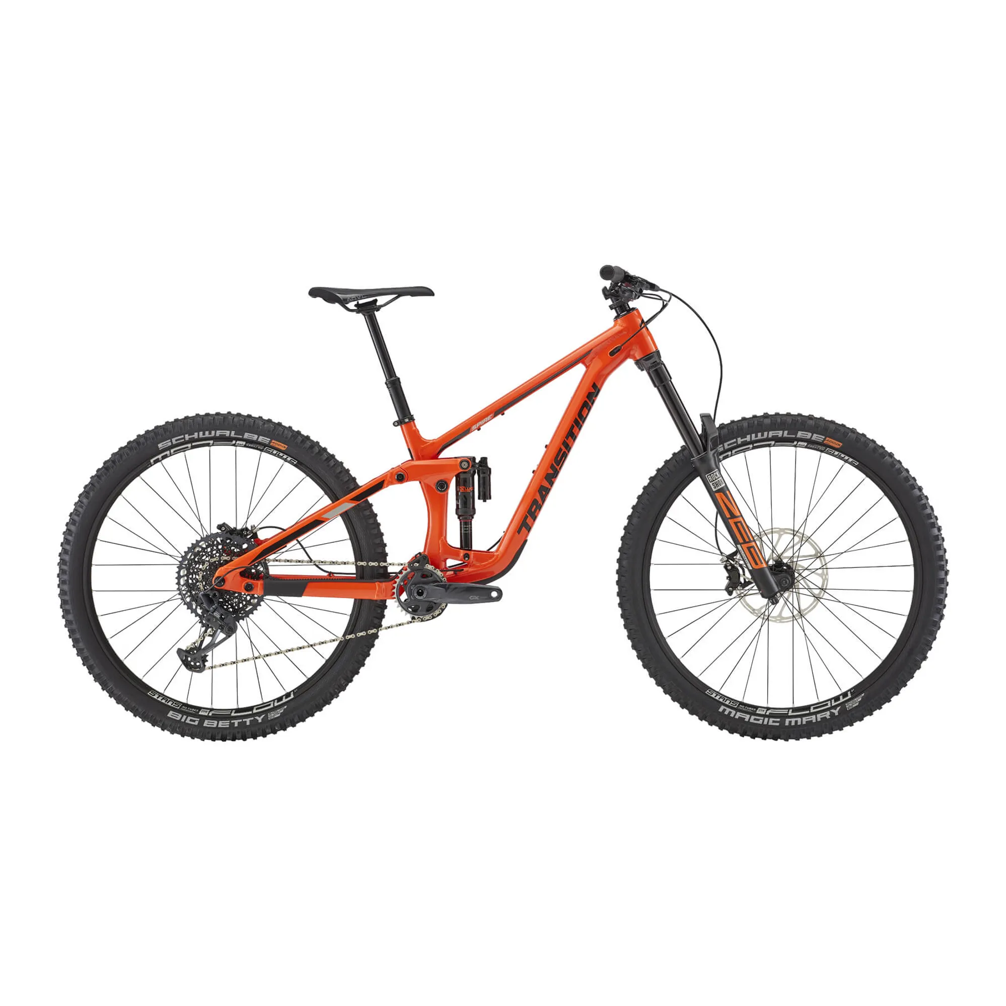 Transition Spire Alloy GX TRP Mountain Bike in Factory Orange