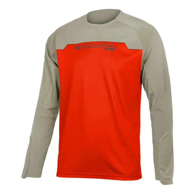 Endura MT500 Burner Long Sleeve Jersey in Paprika