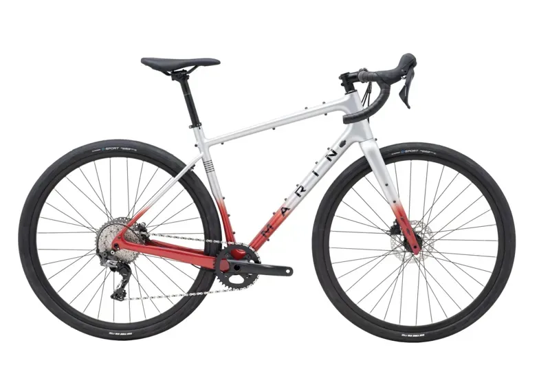 Marin Headlands 1 Gravel Bike In Gloss Chrome/Chrome Red/Black