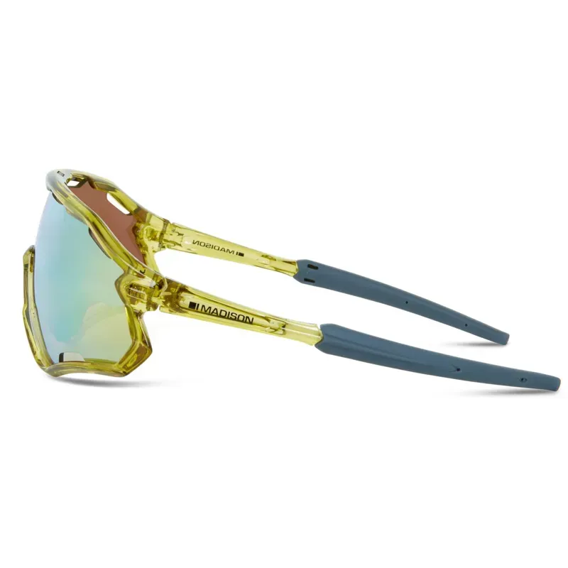 Madison Eyewear Code Breaker Sunglasses w/3 Lens Pack in Crystal Gloss Midnight Green-1