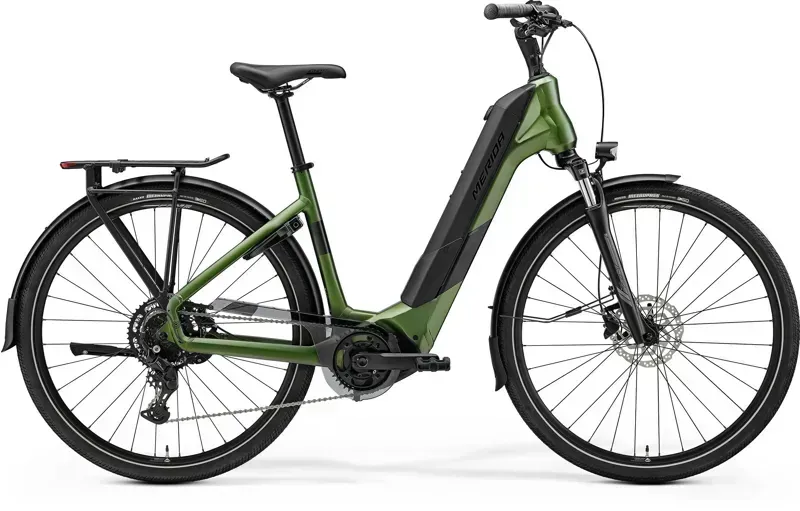Merida eSpresso City 400 EQ eHybrid Bike in Fog Green/Black