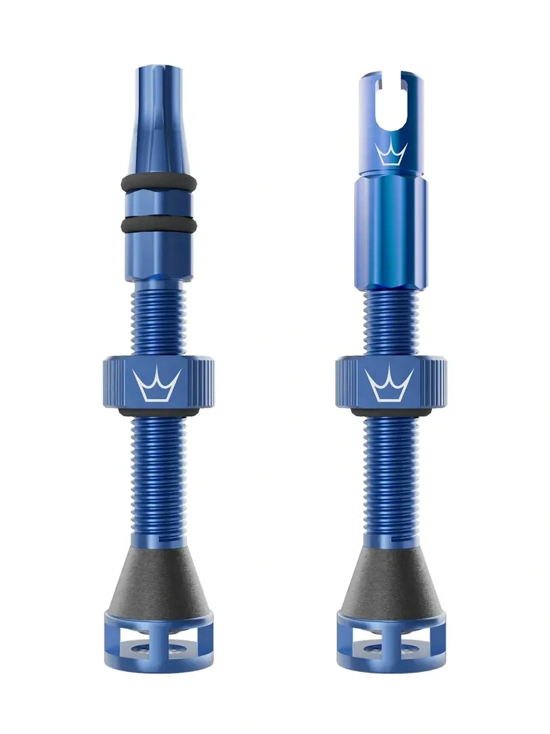 Peatys Holeshot Fast Flow Tubeless Valves - 42mm / (Box Of 12) Navy 42mm - box of 12