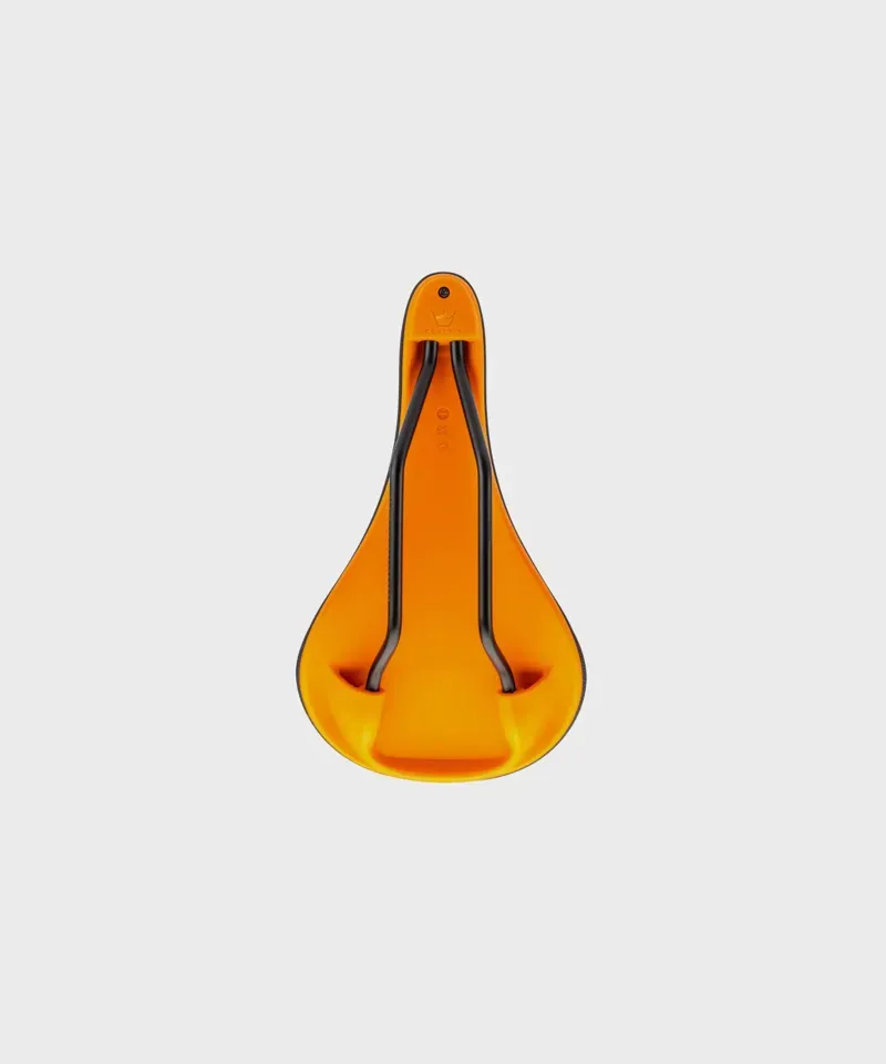 Peaty's Monarch 4130 Rail / Nylon Base Saddle - Mango Orange-1