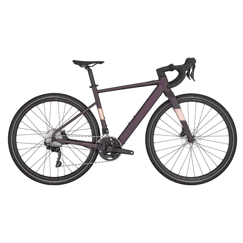 Scott Contessa Speedster Gravel eRide 25 Electric Bike In Burgundy Purple