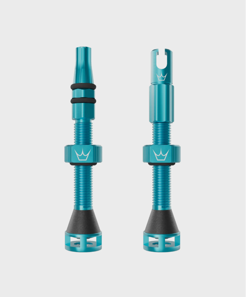 Peatys Holeshot Fast Flow Tubeless Valves Turquoise