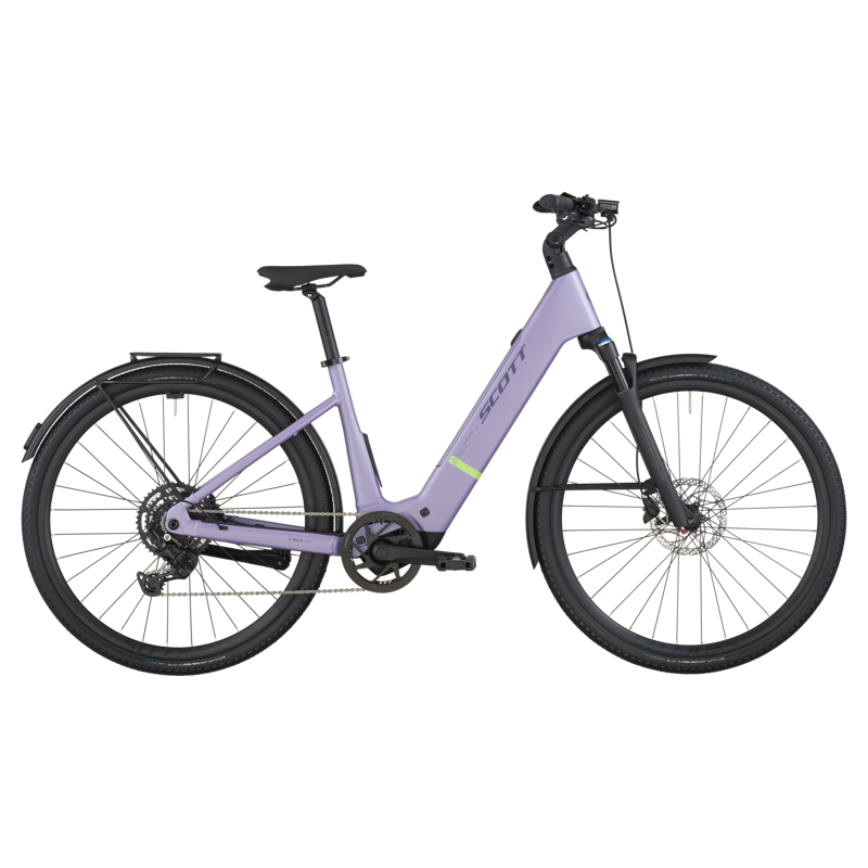 Scott Passage 20 Wave eHybrid Bike in Lila Purple