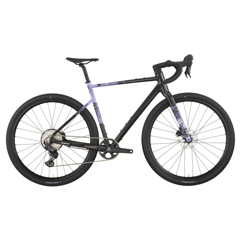 Scott Speedster 10 Gravel Bike in Carbon Black/Tulip Purple