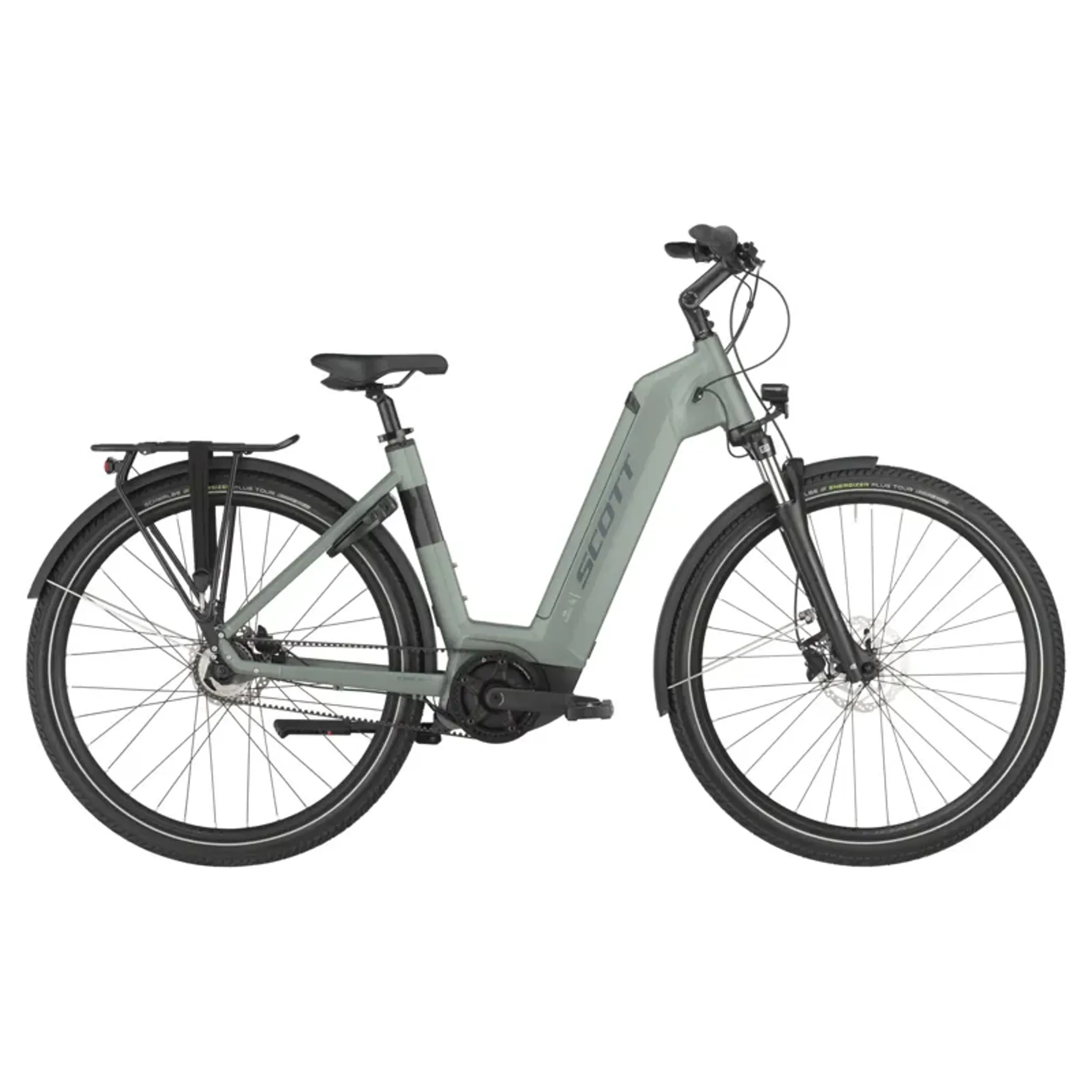 Scott Sub 40 Belt Wave E-Bike in Highland Green