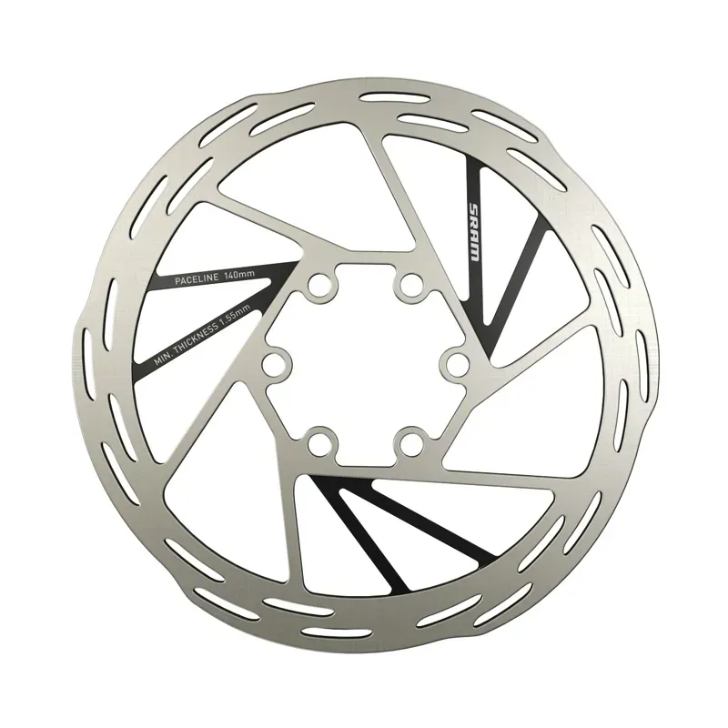 SRAM Paceline Paceline 6-bolt Rounded Steel DB Rotor in Silver/Black