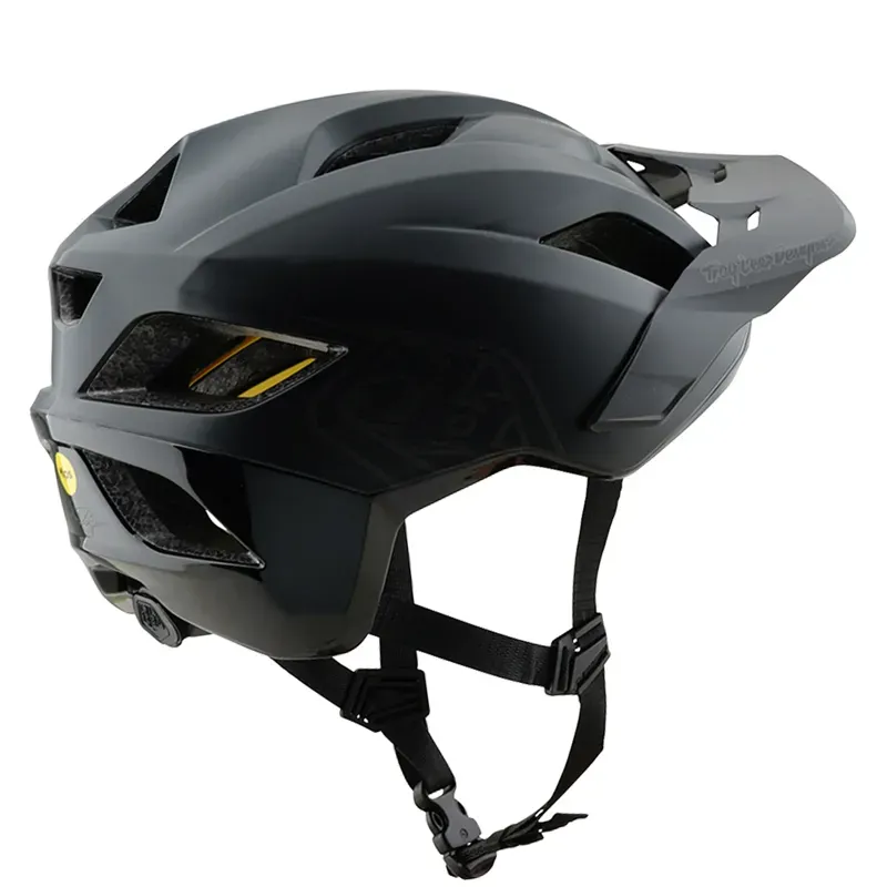 Troy Lee Designs Flowline MIPS Helmet in Point Black/Charcoal-2